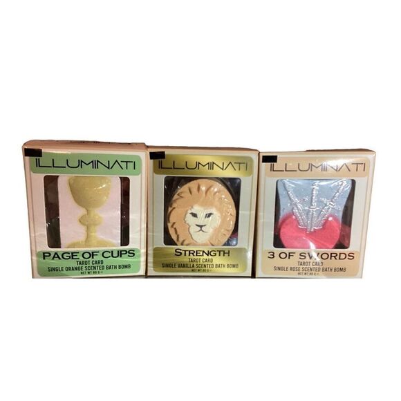 Nwt Lot Of 3 Tarot Card Bath Bombs Occult  Alternative Gift - Picture 3 of 4